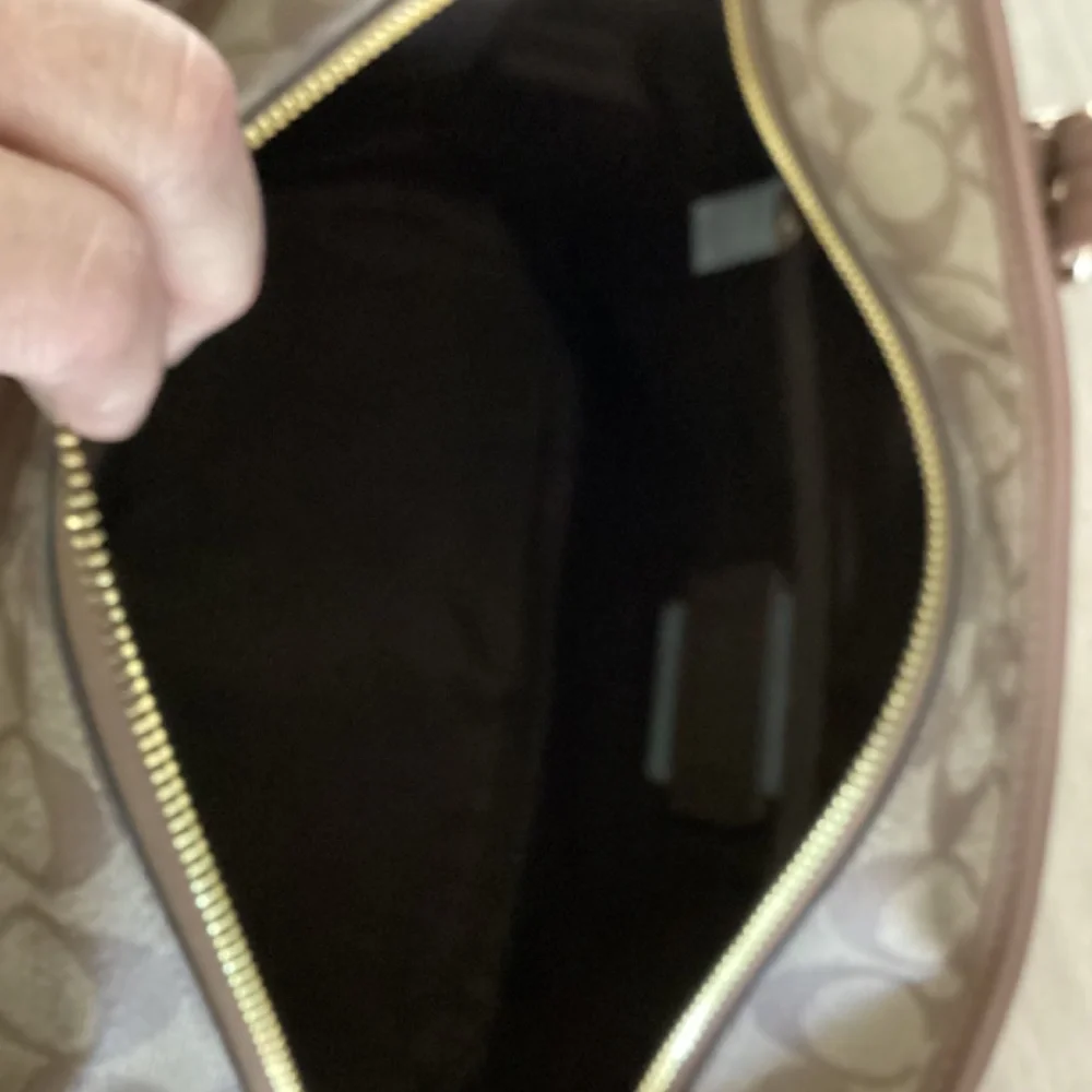 NWT COACH Signature Leather TOTE Shoulder Khaki Brown Saddle Bag $500